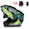 Мотоциклетные шлемы 2022 EST Offroad Racing Helme Модульный двойной линз Flip Up Safe Casco Cabace Cakque Moto S M L XL