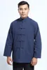 Vêtements Ethniques Shanghai Story Chemise Traditionnelle Chinoise à Manches Longues Mélange Lin Tang Costume Col Mandarin Veste Réversible 2 Couleurs