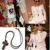 Wooden Necklace Cross Korean Style Vintage Jewelry Pendant Simple Wooden Cross And Leather Rope Charm Wedding Women Necklace Sweater Chain
