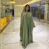 Ropa étnica 2022 túnicas musulmanas señoras Abaya vestidos africanos para mujeres verano gasa perla largo Maxi vestido tradicional de talla grande