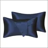 Pillow Case 2Pcs Silk Satin Pillowcases Mberry Pillow Case Queen Standard King For Hair And Skin Hypoallergenic Pillowcase Er C2992 Dhdk6