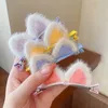 Mignon en peluche chat oreilles pinces à cheveux pour filles enfants beaux cheveux décorer épingles à cheveux Barrettes enfants doux cheveux accessoires