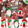 Neue Paar Fairy Dolls Stoff-Plush-Gnomes gesichtsloser Elf Zwerg Santa Claus Doll Weihnachtsspielzeug Dekorationen