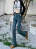 Women's Jeans Y2k Flare Women Pants 2000s Aesthetic E Girl Style Sexy Strechy Trousers Skinny Denim Long Vintage Jean Femme 2022