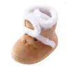 First Walkers Baby Autumn Winter Boots Girl Boys Warm Shoes Solid Fashion Toddler Fuzzy Balls Kid