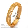 Bangle 24K 4Pieces/Dubai Bride Bangles For Womens Braccialetti etiopi Gioielli africani Ornamenti arabi mediorientali