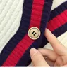 Femmes tricot cardigan pull col en V patchwork cardigans marque de créateurs pulls amples tricots chauds poche simple boutonnage 2022GG automne hiver