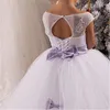 Girl Dresses Lace Princess Flower 2022 Ball Gown First Communion For Girls Sleeveless Tulle Toddler Pageant