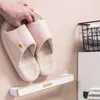 Kl￤dlagring modern gratis stans v￤ggmonterade skor tofflor rack plastdekoration badrum d￶rr h￤ngande hyllprydnader