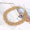 Chains European And American Exaggerated Double-Strand Hand-Woven Braid Necklace Fashion Temperament Corn Chain Sweater