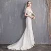 2023 New Crystal Mermaid Wedding Dresses See Through Lace Bridal Gowns Luxurious Sequined Dubai Wedding Dress Customise