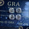 Inne inne Mosangnai okrągły GH Color VVS1 2 karat 8 0 mm Moissanite Diamentowy pierścień dla kobiet Brit22 Drop dostawa 2022 Biżuteria DHXS0