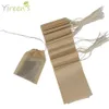 Green Tea Tools 1000pcs 60 X 80mm Empty Individual Herbal Plant Filter Bags With Strings Coffee Maker Infuser Strainers No Bleach 264T