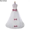 Girl Dresses Lace Princess Flower 2022 Ball Gown First Communion For Girls Sleeveless Tulle Toddler Pageant