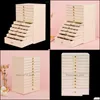 Jewelry Pouches Bags Jewelry Pouches Bags 12 Layer Storage Box Organizer Large Wood Earrings Display Mti Der Watch Gift Ideas Brit2 Dhejg