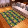 Carpets Peacock Feather Printed For Living Room Bedroom Area Rugs Kids Game Antiskid Mat Coffee Desk Rectangle Soft Carpet