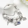 Moon Blue Sky Dangle Charm-Armbänder mit Originalbox für 925 Sterling Silber vergoldete Kette Charms Armband Set für Frauen Mädchen Geschenk Party Schmuck8199997