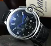 2021 Новые пять стежков роскошные мужские часы всех циферблат Quartz Watch High Caffence Top Brand Moon Phase Хронограф Clock Leather 6035524