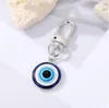 Turkish Blue Eye Pendant Pendre Keychain Key Anneau pour les hommes Femmes Couple Freind Gift Evil Eye Sac Accessoires de voiture en gros