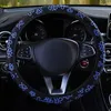Coberturas de volante para carros automotivos 15/37-38 cm SUV com flor floral apliques gráficos universais acabamento interno