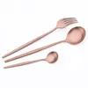 Set di stoviglie 6 pezzi / set Cucchiaino da caffè in oro Cucchiaino da tè in acciaio inossidabile opaco occidentale Posate da cena Cucchiaini piccoli Stoviglie da cucina Argenteria