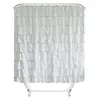 Shower Curtains 17 Plain Colour Waterproof Corrugated Edge Curtain Ruffled Bathroom Decoration