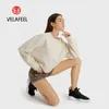 cappotto sportivo per abiti da yoga da donna pullover stile corto design testurizzato sciolto versatile fitness casual top fitness da corsa VELAFEEL