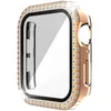 Diamond Screen Protector horlogekast voor Apple iWatch 45mm 44mm 42mm 41mm 40mm 38mm Bling Crystal Volledige Cover Beschermende hoesjes PC Bu8069843