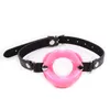 Itens de Beleza Sexy Couro Gag Boca Aberta Oral Fetish Slave Restraints BDSM Bondage Ring Brinquedos Eróticos Adulto Lingerie Para Casais