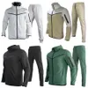 Mode Tjock Designer Tech Fleece Träningsoverall Herr Kvinna Byxor Herr Sport Zip Jacka Jogger Byxa Träningsoveraller Dam Joggers Huvjackor Storlek M-2XL hoodies