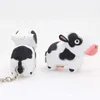 Mignon Vache Porte-clés Led Torche Avec Son Porte-clés Noël Xmas Party Favors Sac Remplisseurs Cadeaux Jouets Amusants Pour Enfants - Adulte Whit