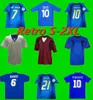 1994 Retro -versie Italië Soccer Jersey 1990 1996 1982 1998 2006 Home Maldini Baresi Roberto Baggio Zola Conte Shirt Away Football Uniforms 888