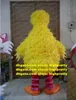 Симпатичный желтый костюм талисмана большой птицы Mascotte Sesame Street Плюшевый длинный мех с большим пухлым телом Размер для взрослых № 534