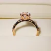 Wedding Rings Luomansi Ring S925 Silver Plated Rose Gold 1CT 6.5MM D VSS1 Passed the Diamond Test Jewelry Anniversary 221020