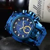 Luxury top brand men's quartz watch fashion trend large dial multi-function 6-pin calendar waterproof rubber band watches