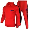 BMW-Tracksuit Men Sets Winter Hoodies Pants 2 Piece Set 2023ファッションフーディメンズスウェットシャツスポーツジョガースウェットパンツスーツ