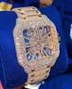 Wristwatches D66 Luxury mens watch 4130 movement watch for men 3255 montre de luxe Mosang stone iced VVS1 GIA watch Diamond watchs wristwatch