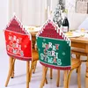 Chaves de cadeira Luanqi Snowflake Alphabet Capas de Natal Decoração para Home Noel Navidad 2023 Happy Year Supplies