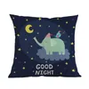 Pillow Cartoon Cute The Moon And Stars Sheeps Birds Good Night Throw Case Home Sofa Child Kid's Room Decorative Cover