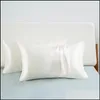 Pillow Case 2Pcs Silk Satin Pillowcases Mberry Pillow Case Queen Standard King For Hair And Skin Hypoallergenic Pillowcase Er C2992 Dhdk6