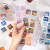 Hediye sargısı 1sheet ins stil scrapbooking çıkartmaları estetik peyzaj kırtasiye çıkartma kolaj malzemesi DIY günlük önemsiz dergi dekorasyon