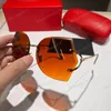 7 cores óculos de sol sem aro de óculos de sol Polaroid Women Beach Printage Eyeglass Top Designers Luxury óculos de luxo Men Travel Classic UNI201V
