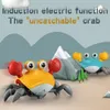 Electronic Pets Baby Toy Walking Crab for Babies Indukcja Escape Octopus Crawing z muzyką oświetlenie JHOE Drop 221021