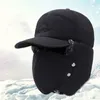 Bérets Ski Mask Chapeaux d'hiver pour hommes Sombreros de Mujer Gorros InVierno Russie Caps Chapeu Protection de l'oreille soviétique Casquette Casquette chaude