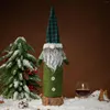Dekoracje świąteczne butelki wina okładka gnome czapka wielokrotnego użytku przy imprezowym stole dekoracji festiwalu Prezenty