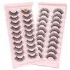 10 par Russian Strip Eyelashes Extensions Supply Fluffy Volym False Eye Lashes 7D DD Curl Dramatic Messy