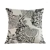 Pillow Fashion Creative Fruit Pineapple Trend Black Colors Linen Throw Case Home Decorative Sofa Chair Cover