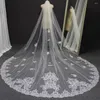Bridal Veils Real Pos Lace Cathedral Wedding Veil 3.5 Meters Ivory Long With Comb Accessories Bride Headpiece 2022