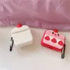 Fashion Headphone Accessories For AirPods 1 2 Pro Cases Vogue Strawberry Cake Style Earphone Cushions With Lanyard Shockproof Silicone Hot