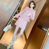 Werkjurken Woman Fashion Suits en hoge taille minirok vrouwelijke tweedelen set dames casual elegante tweed jas tweedelige g244